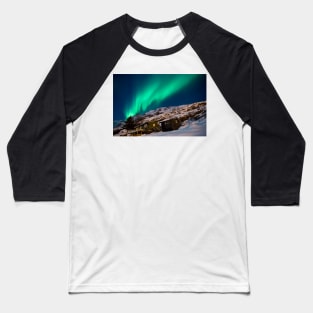 Auroraborealis (Northern Lights) in Ersfjordbotn, Norway Baseball T-Shirt